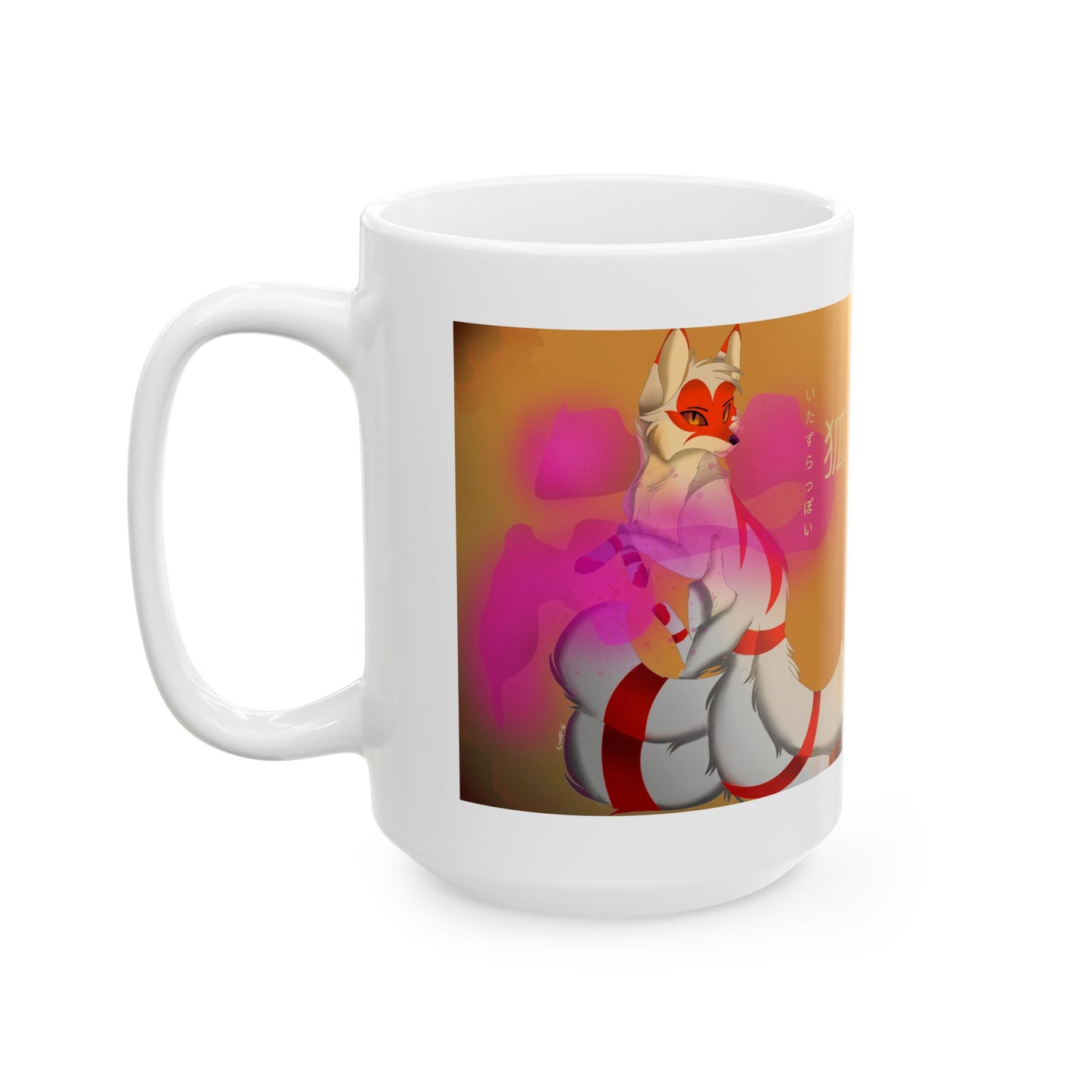 Whimsical Mila Character Fox Ceramic Mug - 11oz & 15oz