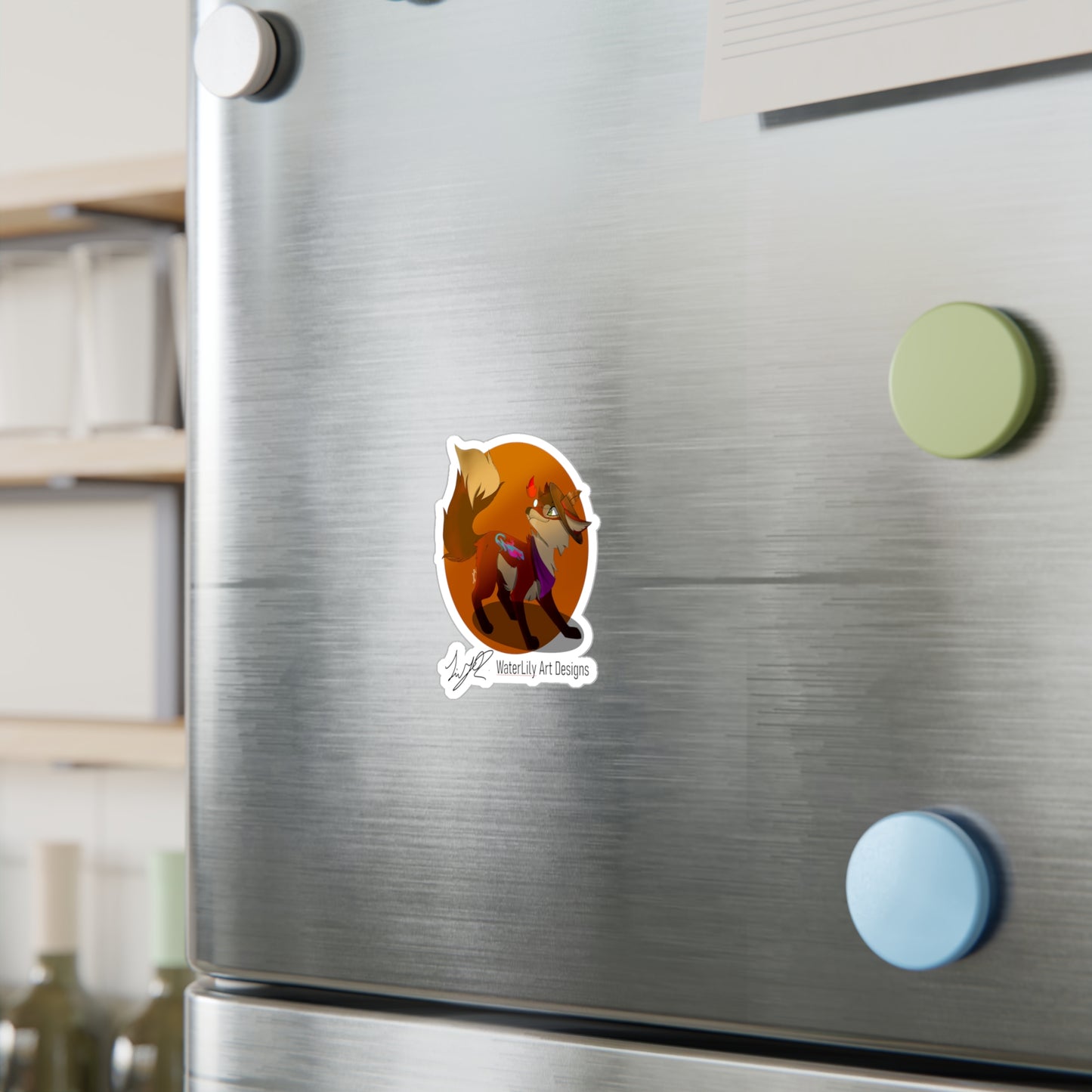 Charming Cleo Character Fox Vinyl Decals - Colorful Art Sticker