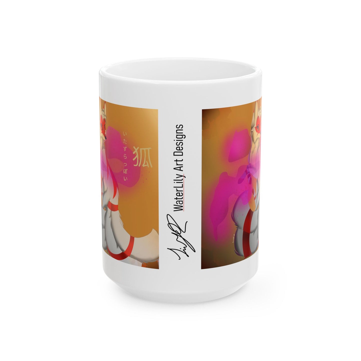 Whimsical Mila Character Fox Ceramic Mug - 11oz & 15oz