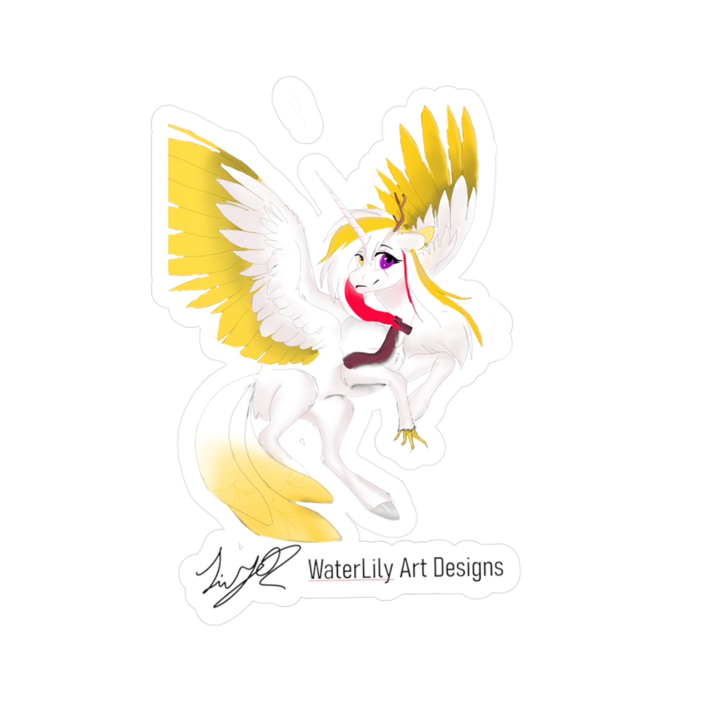 Magical Creature Harmony Character Vinyl Decal, Enchanted Wall Decor, Strike a Pose Vinyl Sticker, Fantasy Art Decoration