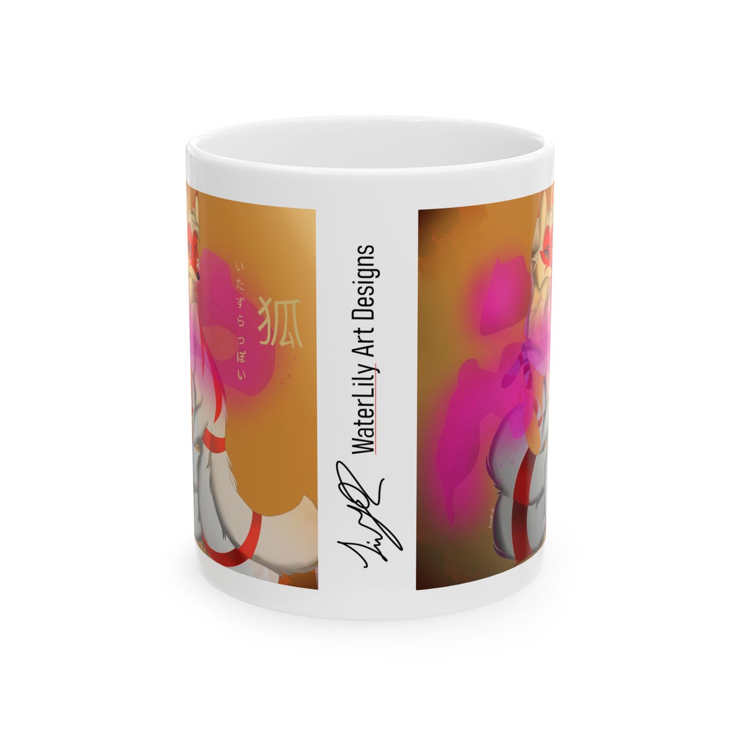 Whimsical Mila Character Fox Ceramic Mug - 11oz & 15oz