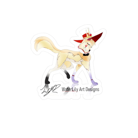 Whimsical Cat Lucy Character Vinyl Decals - Cute Art Stickers WaterLily Art Designs