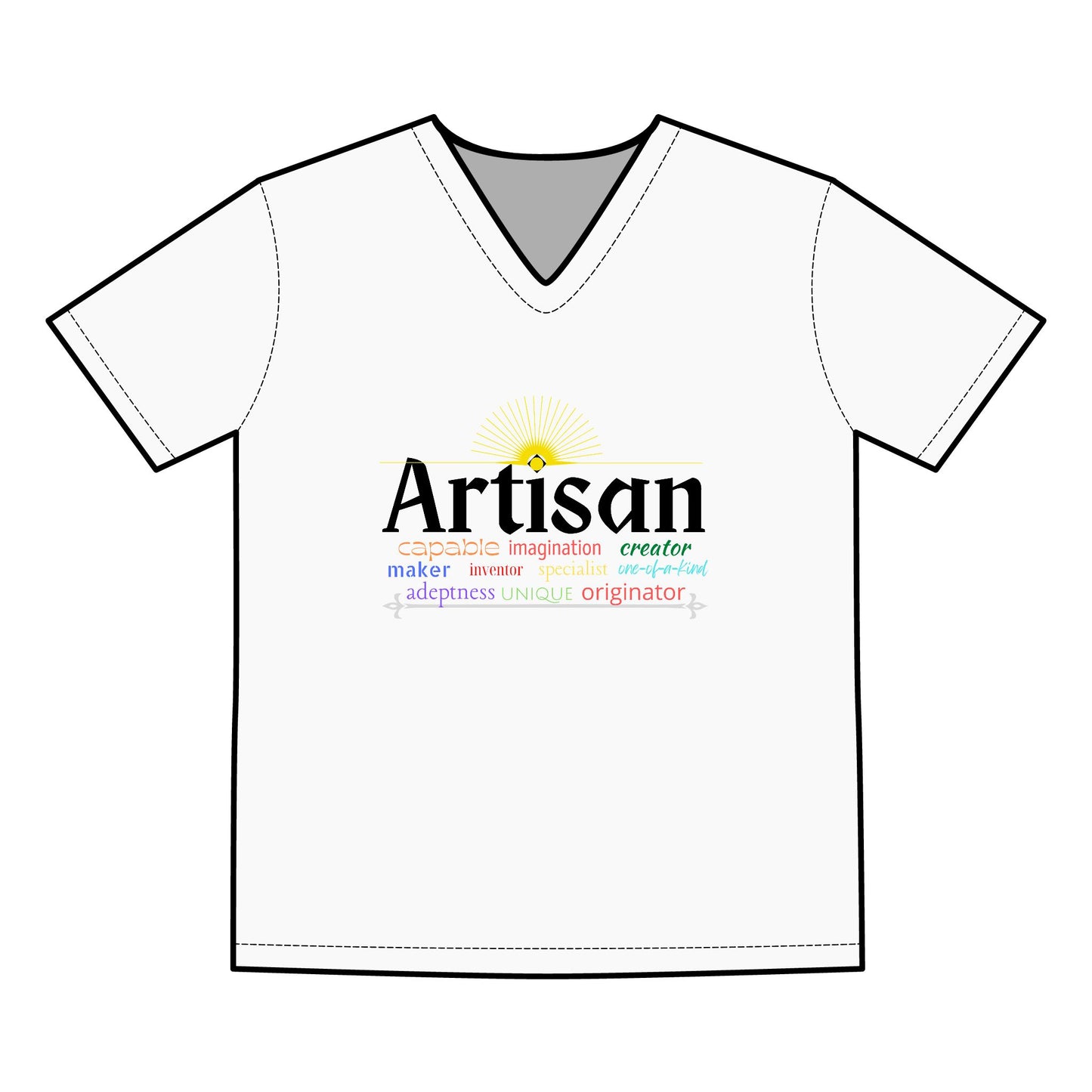 Artisan V Neck Tee - Creative Spirit T-Shirt