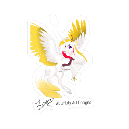 Magical Creature Harmony Character Vinyl Decal, Enchanted Wall Decor, Strike a Pose Vinyl Sticker, Fantasy Art Decoration