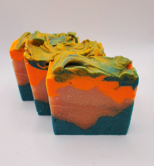 Sunset handmade soap
