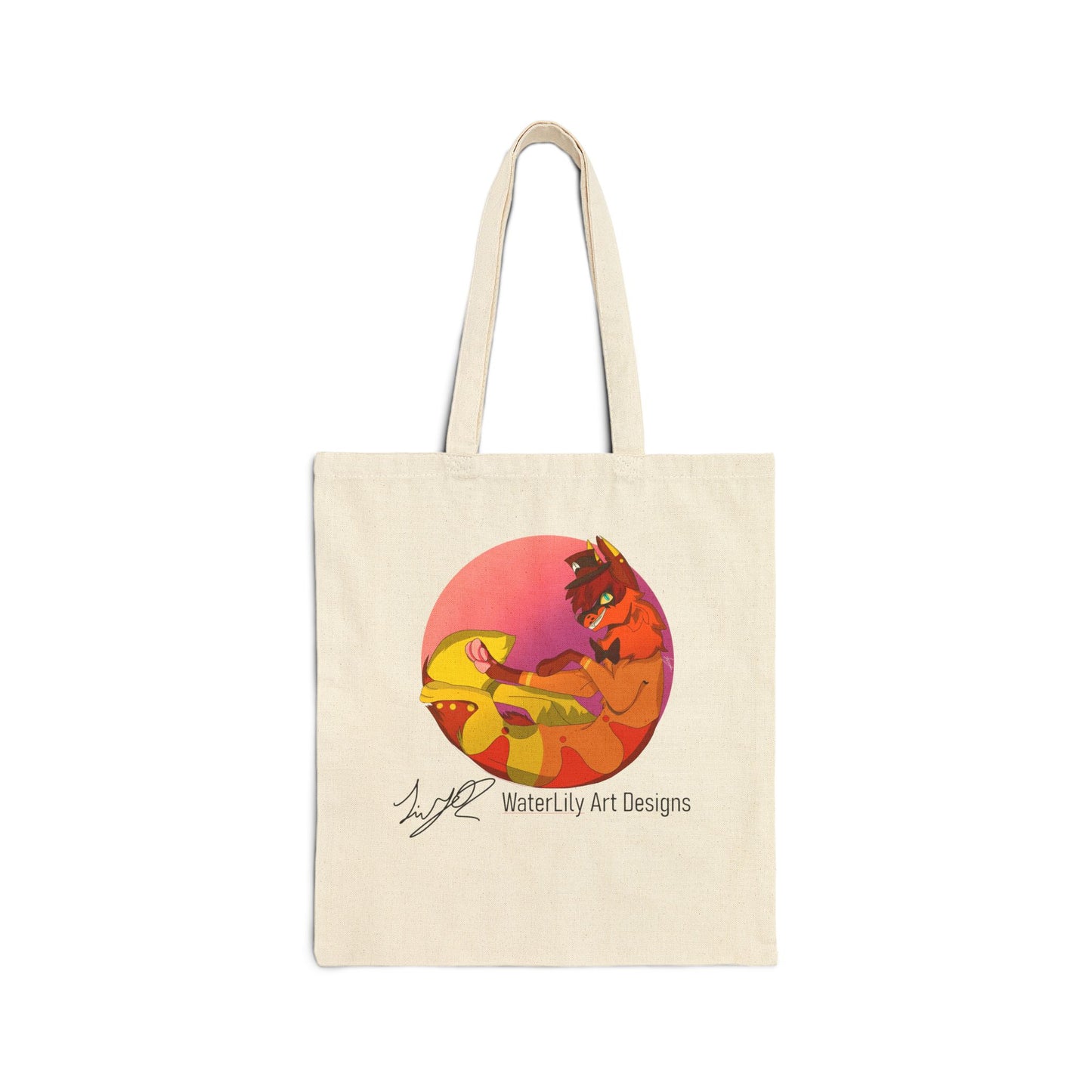 WaterLily Art Designs Cotton Canvas Sova Character Tote Bag